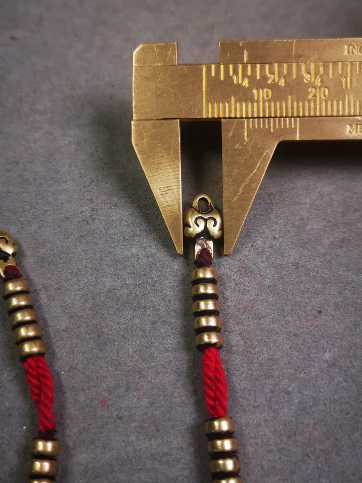 Gandhanra Handmade Tibetan Buddhist Mala Counters,Prayer Bead Counters,with Kartika and Kila Pendant,Made of Brass