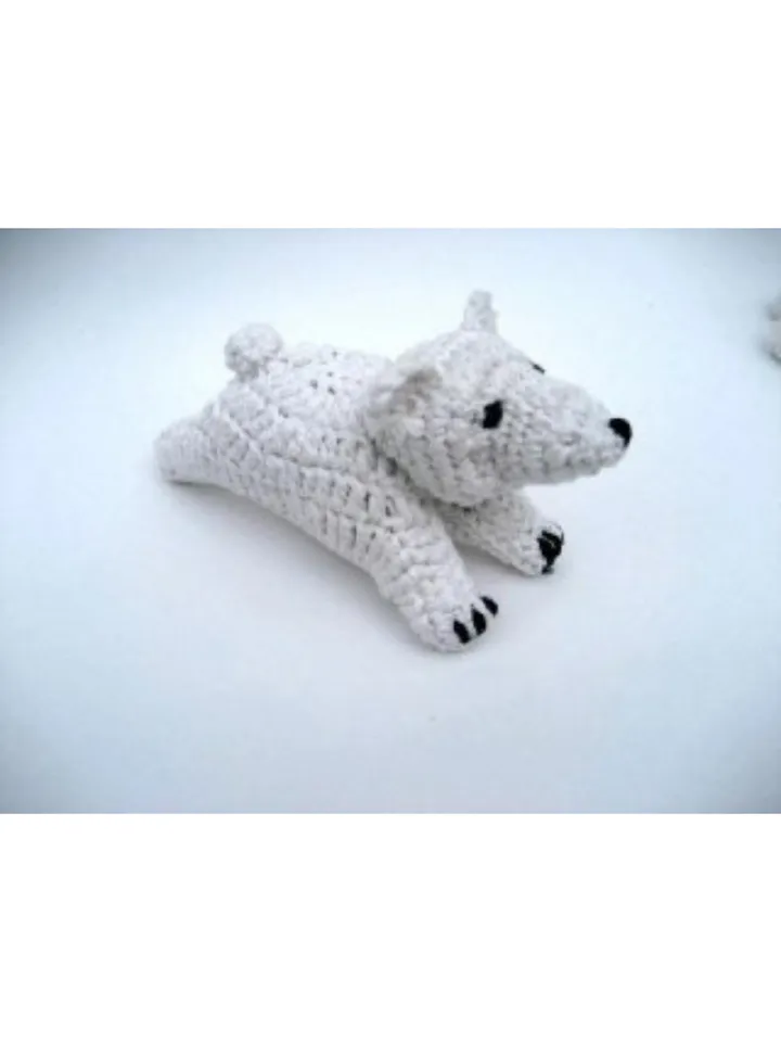 Souvenir toy White Polar bear, amigurumi white polar bear, handmade
