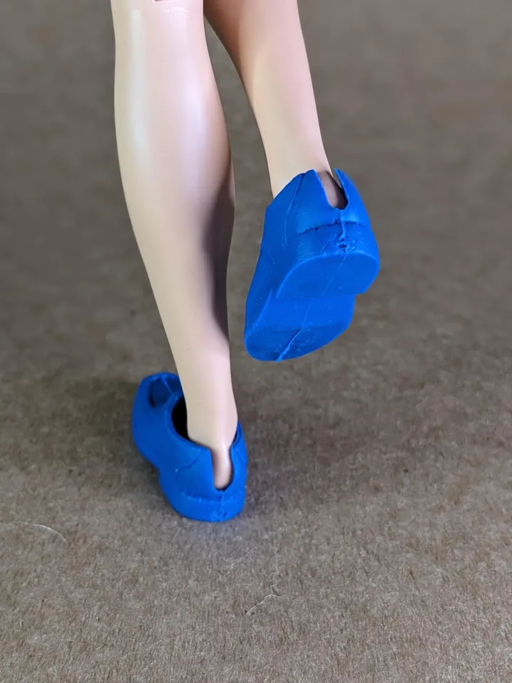 Classic tapered toe blue shoes for 1/6 scale male dolls