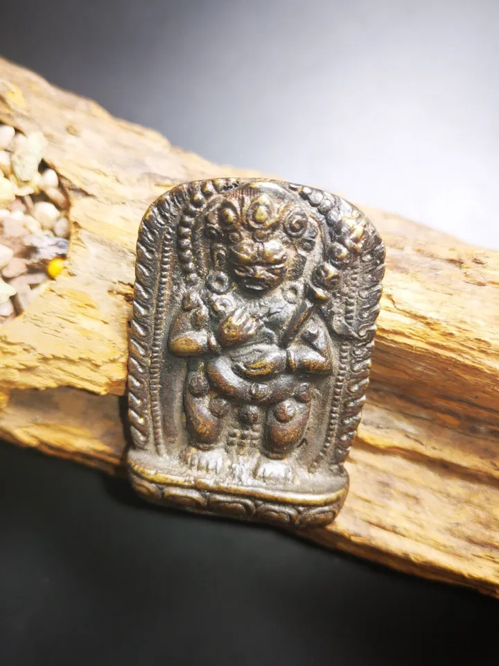 Gandhanra AcientTibetan Buddhist Statue,Original Mahakala,Made of Thokcha,over 100 Years Old
