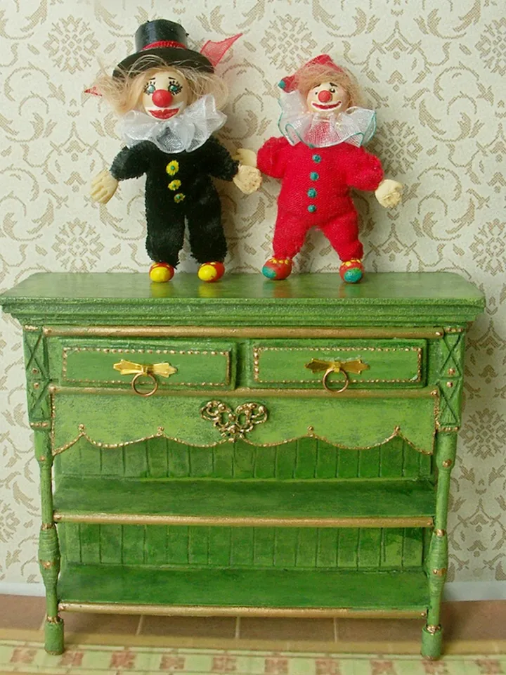 Little clowns for dolls. Doll toy.1:12 scale.