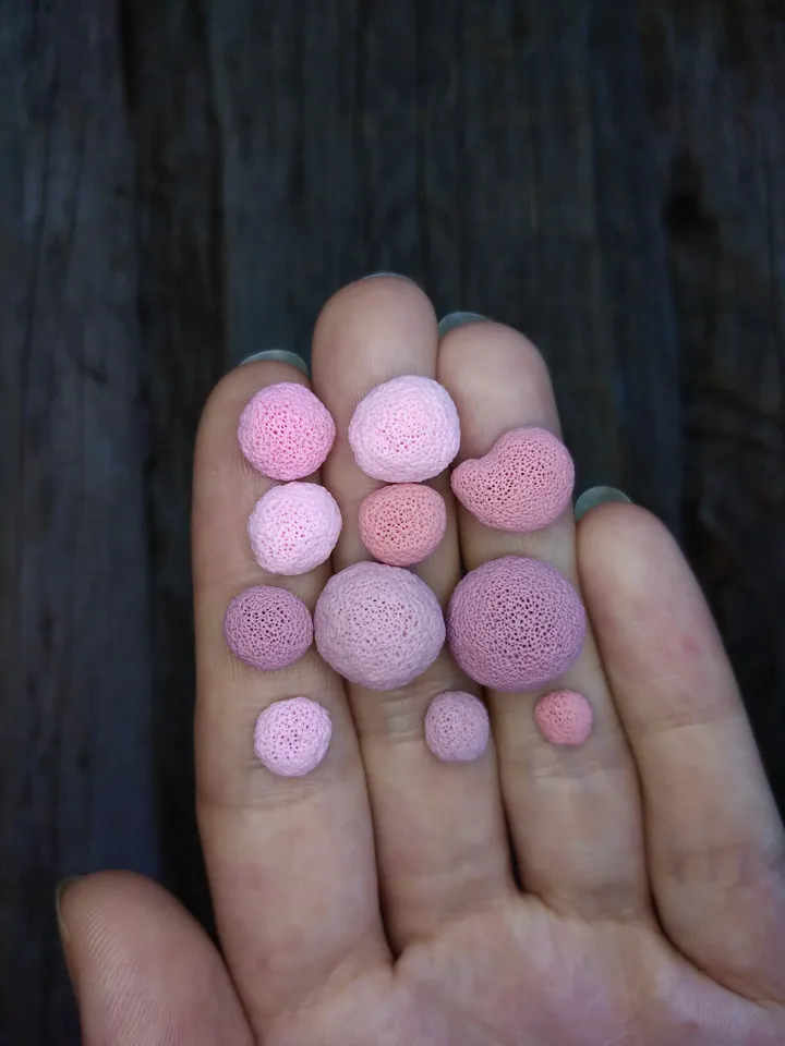 Set of miniature corals shades of pink, tiny corals for diorama, dollhouse or resin art