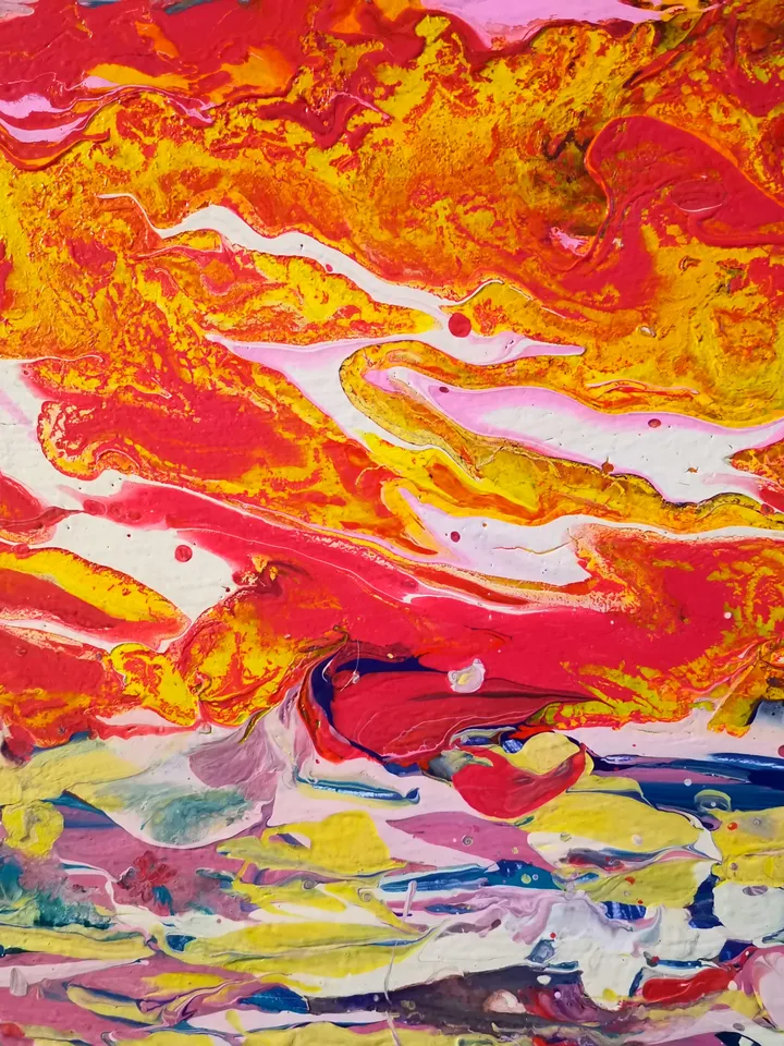 Waves Storm Sea Sunset Original Art Bright Painting Artist Svinar Oksana