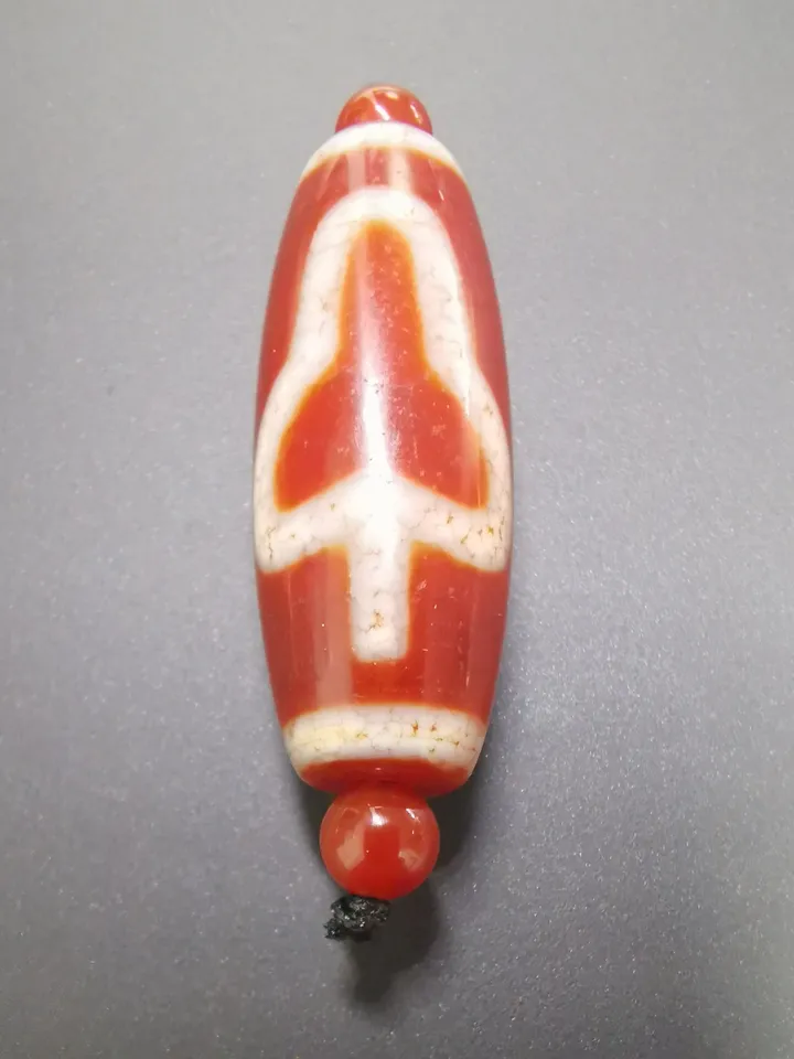 Gandhanra Antique Tibetan Dzi Bead(30 Years Old), Fire Agate Bodhi Bead,Protective Amulet Bead Pendant