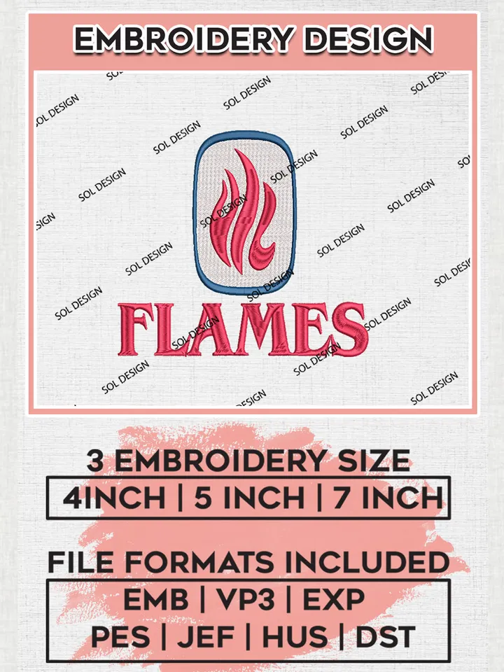 UIC Flames NCAA Team Logo embroidery designs, NCAA UIC Flames Logo Machine embroidery files, NCAA Team Logo embroidery designs, NCAA Game Day Machine embroidery designs, Digital Download