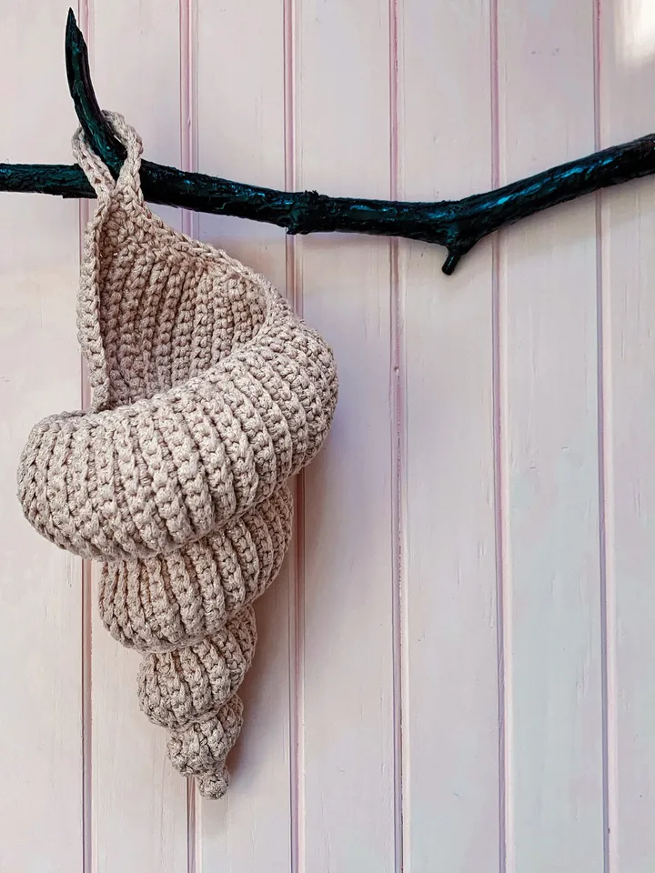 Basket shell, bathroom storage, cotton basket, crochet basket, wall hanging, cotton organiser, interior gift