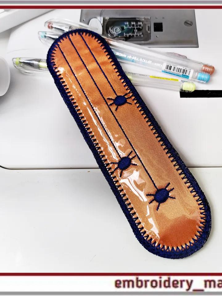 Halloween Case In the hoop for pens pencils markers Knitting Needles embroidery design ITH