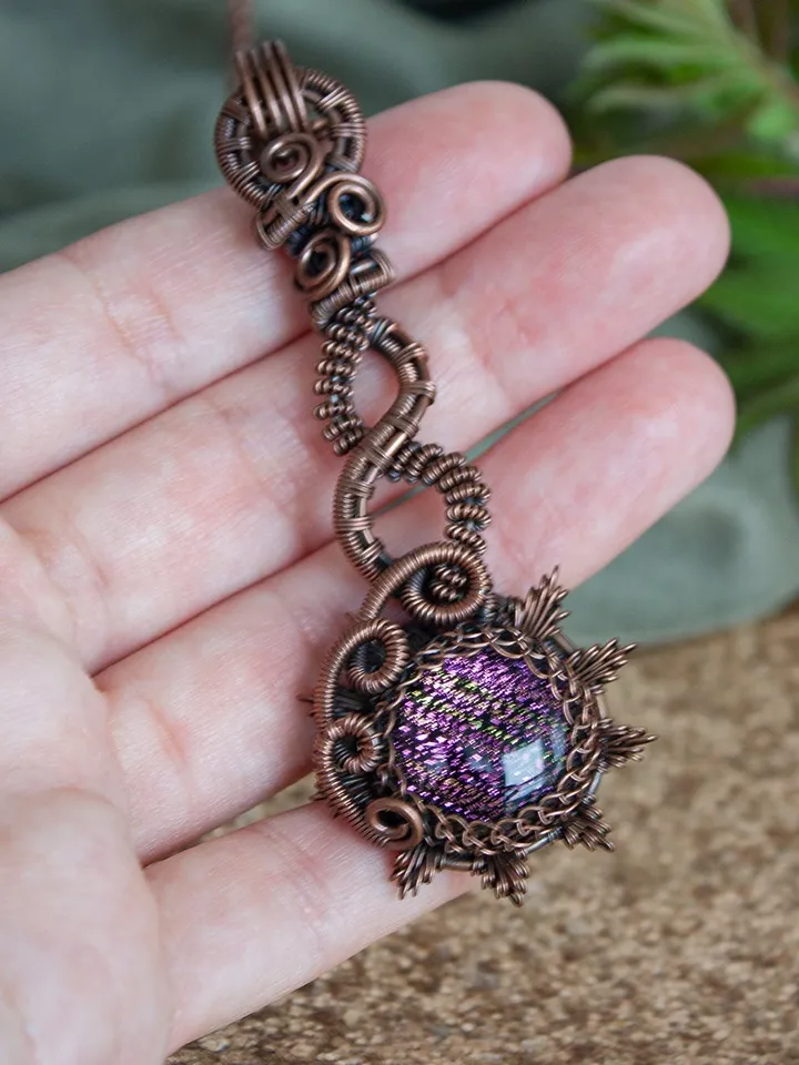 Copper jewelry Wire wrapped pendant Wire wrapped jewelry Wire wrap Gift for women Handmade jewelry
