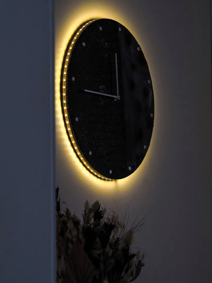 Wall clock "Moon and space"