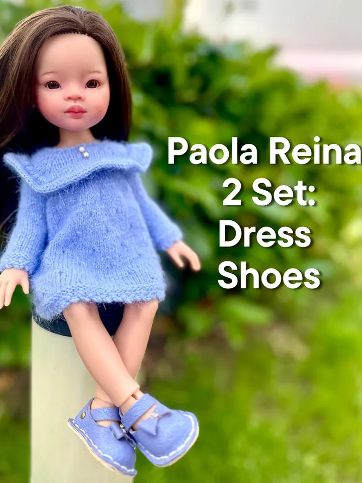 Кукла Paola Reina Набор из 2 предметов: Эксклюзивный наряд ручной работы - платье с воланом, сапоги со стразами - дубовый наряд