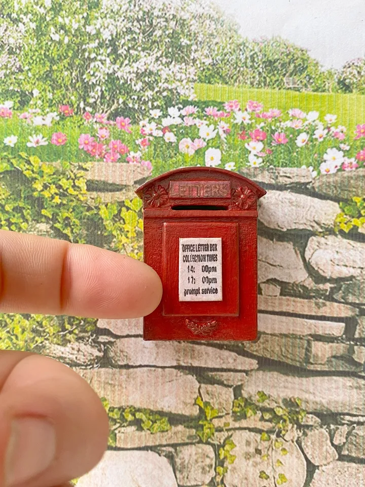 Miniature mailbox. Dollhouse miniature. Puppet miniature. 1:12.