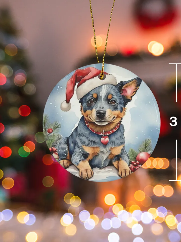 Blue Heeler Ceramic Ornament