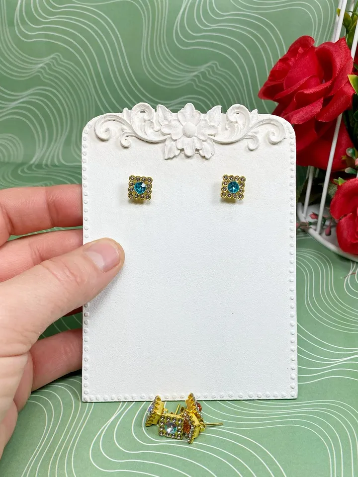Stud earrings. Handmade jewelry.
