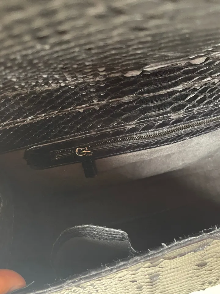 Top handle black classy genuine python skin big bag | exotic leather bags | Elegant women purse | snake skin bag | designer leather bag