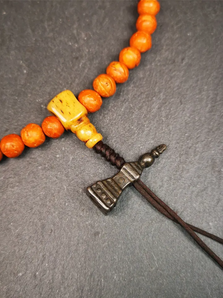 Gandhanra Handmade Tibetan Buddhist Amulet,Stupa,Pagoda,Buddhist Tower Pendant,Made of Cold Iron,1.22 inches