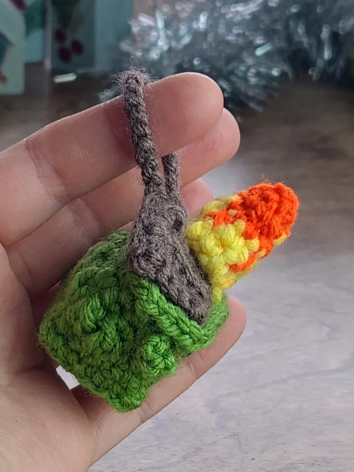 Mini Dumpster Fire - No-Sew Crochet Pattern for a Fun Gift and Christmas Tree Ornament