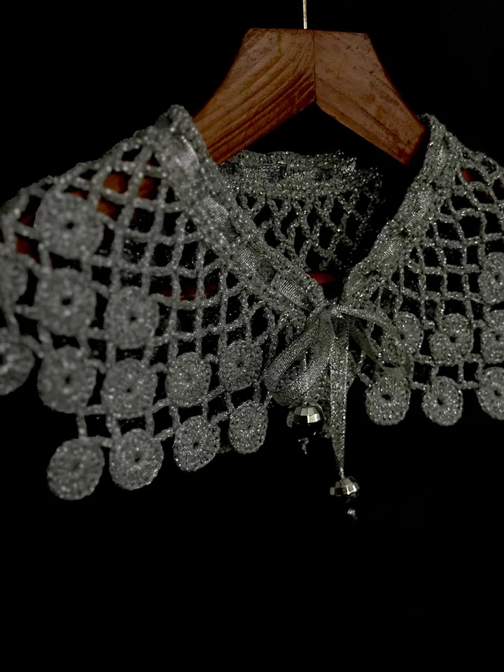 Womens detachable crochet collar, luxury lace collar, day collar for women, vintage necklace