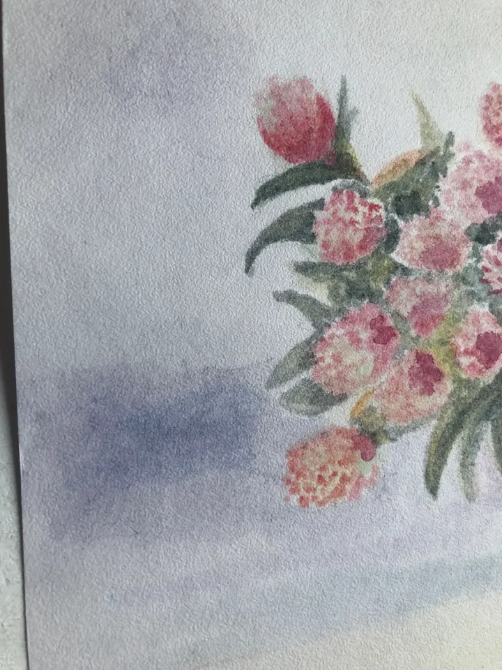 Bouquet of clover original watercolour painting wall art flowers modern painting hand painted paper size 7x9 inches