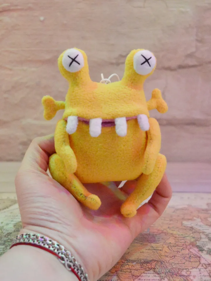 PDF Plush Toy Pattern – Snail-Eyed Monster with Pocket Mouth