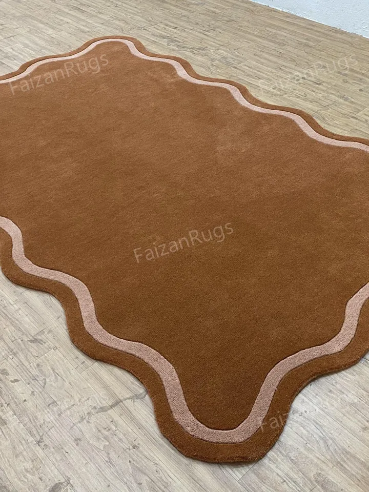 Buy an 8x10 Irregular Cinnamon-Shaped Rug, Handmade Area Rug, Rug for Home, Bedroom Rug, kids' Rug, or Custom Rug in 3x5, 4x6, 5x7, 6x9
