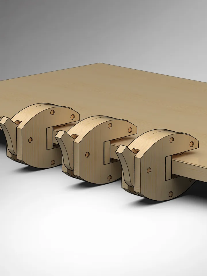 Edge Clamp Plans (PDF) + Free CNC cut files.