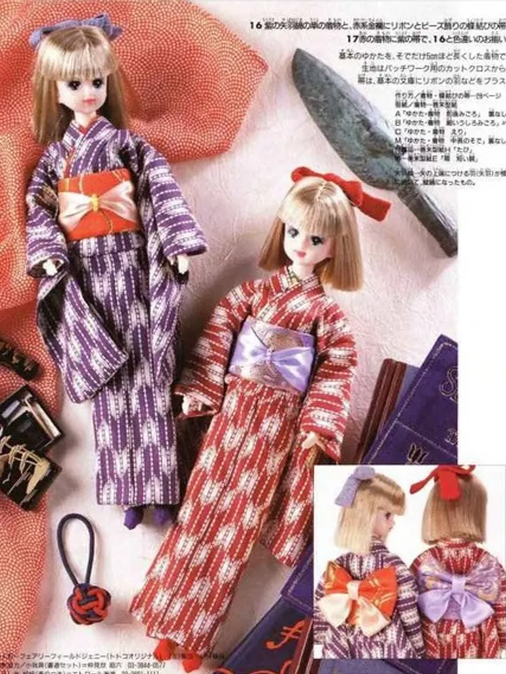 Clothes for Fashionable Dolls Japanese Magazine Sewing Pattern Wardrobe Clothes for Dolls Digital Download PDF