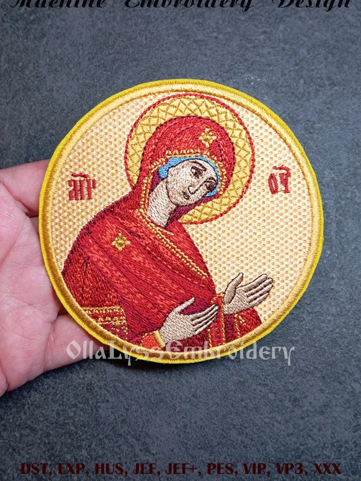 Mother of God Deisis embroidery design
