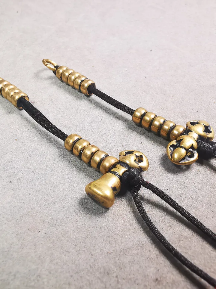 Gandhanra Handmade Tibetan Buddhist Mala Counters,Prayer Bead Counters,with Dorje and Vajra Pendant,Made of Brass