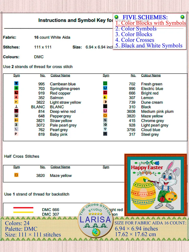 Easter Cross Stitch Pattern | Easter Egg