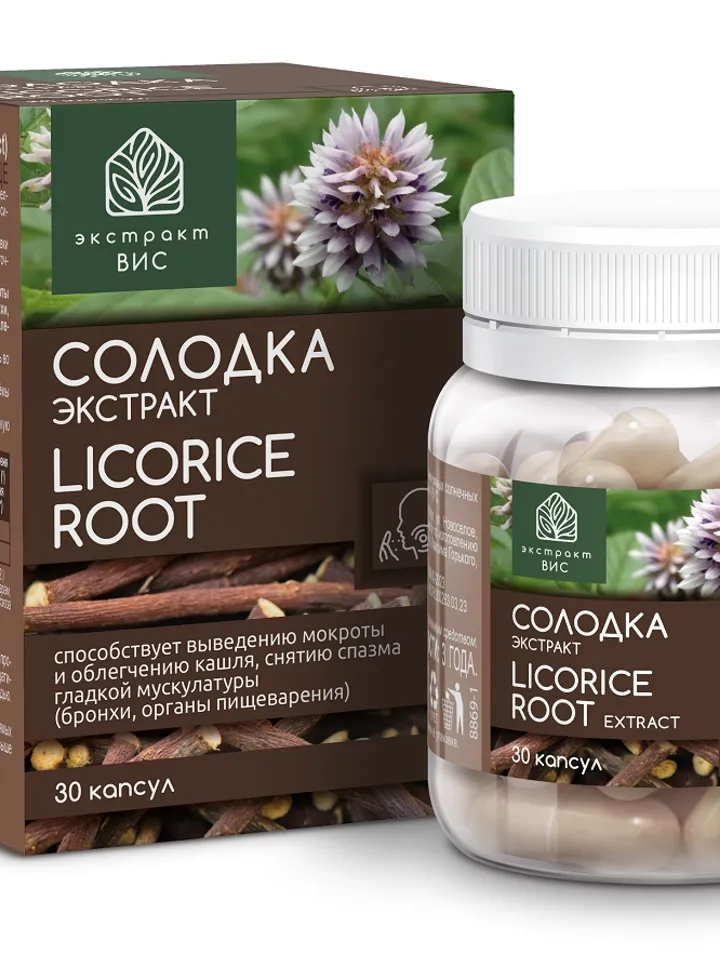Licorice Extract 30 pcs. capsules weighing 0.45 g