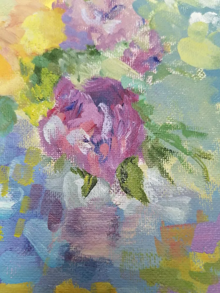 Painting Summer flowers. Flowers. Wall Art. Vase with Flowers. Summer