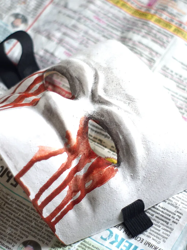 Bauta Venetian Bloody mask Horror Harlequin Clown