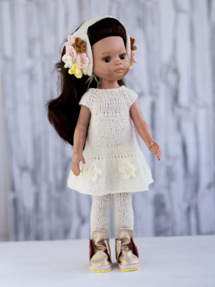 Knitted clothes for a doll, Paola Reina doll, Little Darling Dianna Effner doll 13 inch