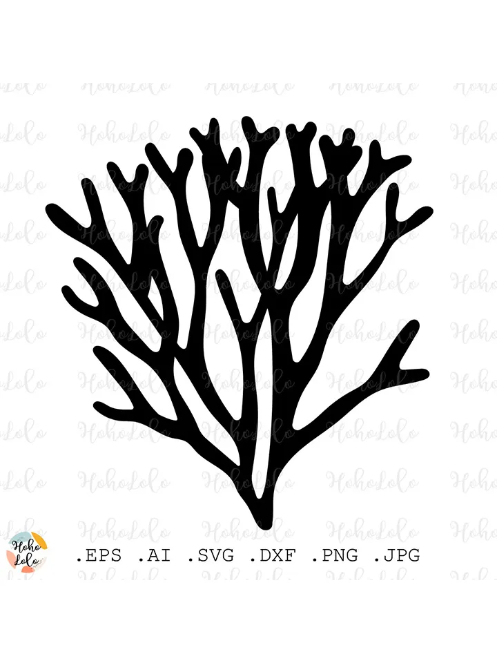 Seaweed Svg, Seaweed Silhouette, Seaweed Clipart Png, Seaweed Stencil Template Dxf, Seaweed Vector Image, Seaweed Cricut