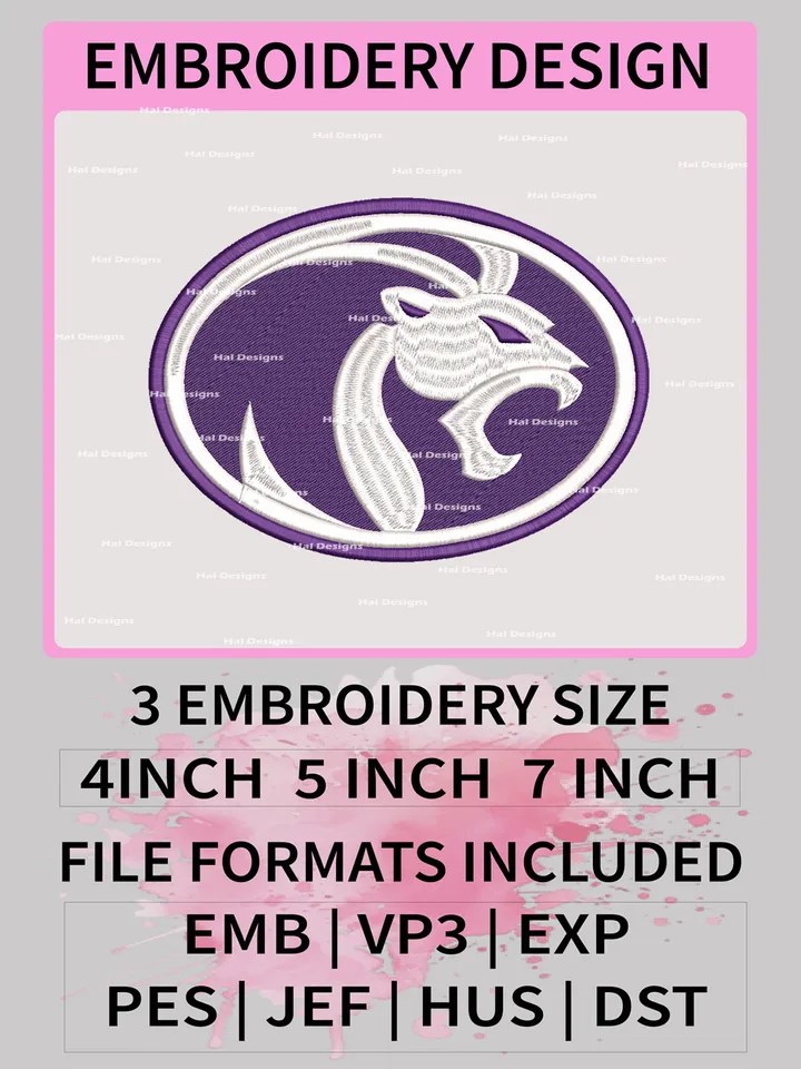 NCAA North Alabama Lions Embroidery File, 3 Sizes, 6 Formats, NCAA Machine Embroidery Design, NCAA Logo, NCAA Teams
