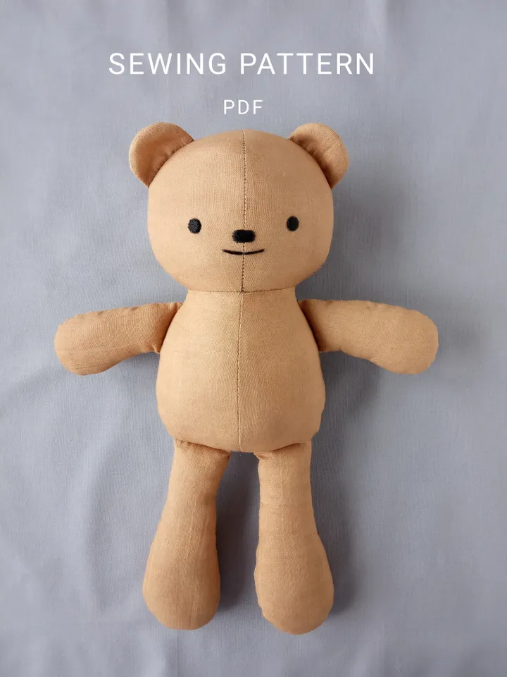 Stuffed Bear Easy Sewing Pattern (2 sizes)