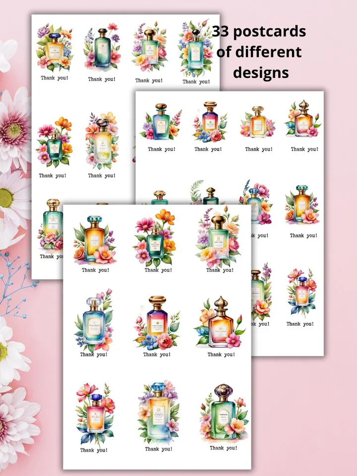 Set of mini postcards "Thank you!"