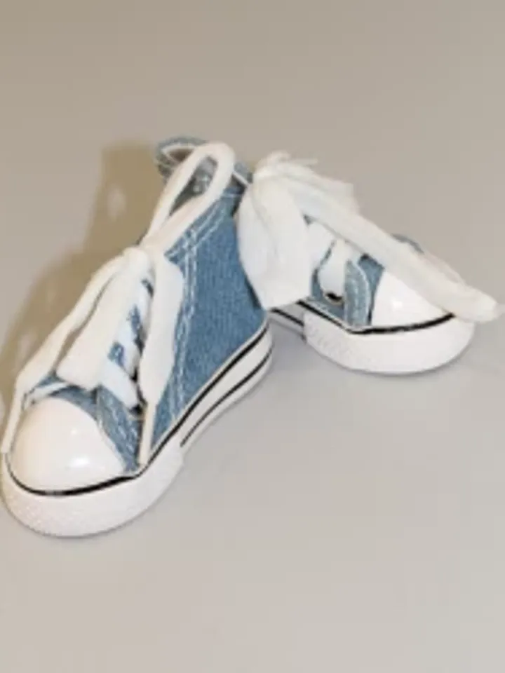 Textile sneakers for 1/3 1/4 SD BJD Doll - 7.5cm sole length - Or any other doll – Christmas gift idea