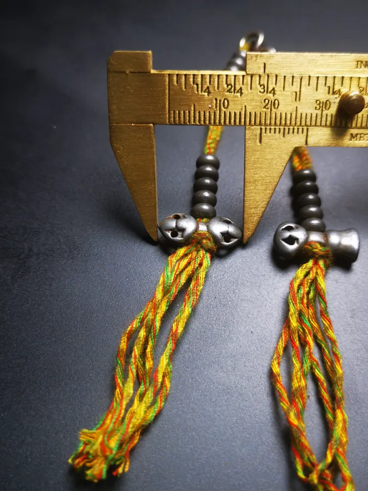 Gandhanra Handmade Tibetan Buddhist Mala Counters,Prayer Bead Counters,with Dorje and Vajra Pendant,Made of Cold Iron