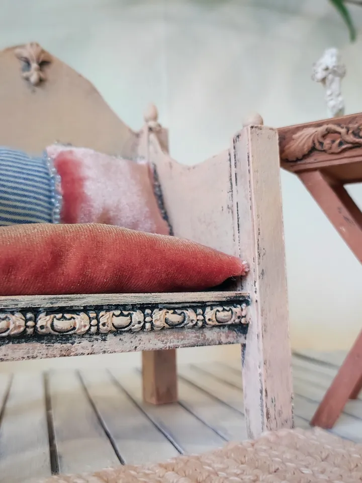Dollhouse Furniture Set with armchair and accessories for dolls scale 1 ...
