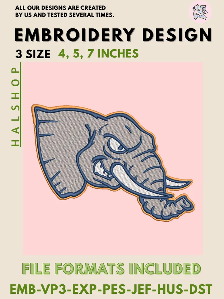 Cal State Fullerton Titans NCAA Team Logo Embroidery Design Files – College Sports Machine Embroidery, Game Day Pattern, 3 Sizes, Digital Instant Download