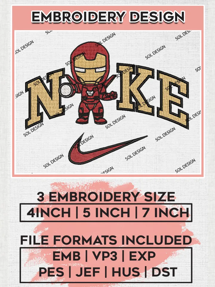 Ni.kee Baby Iron Man Embroidery Designs, Iron Man Embroidery Files, Superhero Machine Embroidery Designs, Movie Characters Logo, Marvel Movie Machine Embroidery Design, Digital Download