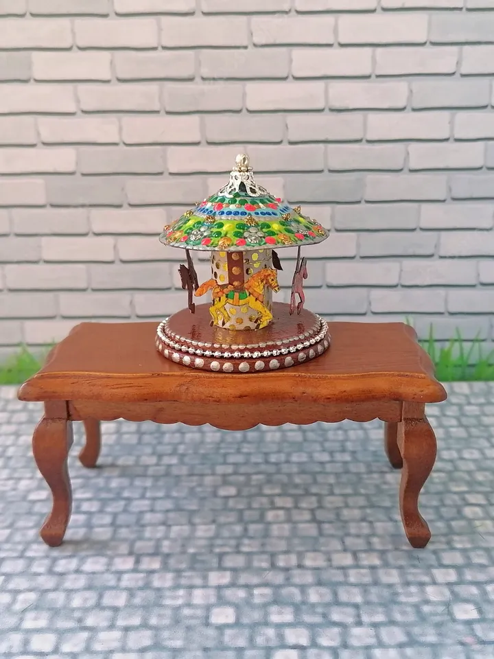 Dollhouse carousel for creating the interior of a dollhouse in scale 1:12. Dollhouse miniature. Handmade.