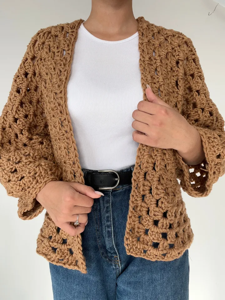Cardigan Crochet cardigan pattern,  Classic Granny Hexagon Cardigan Pattern, women's cardigan  instant download pdf