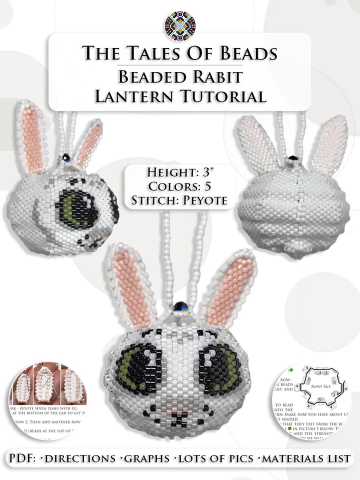 Beaded Animals Tutorials: Rabbit Beading Pattern