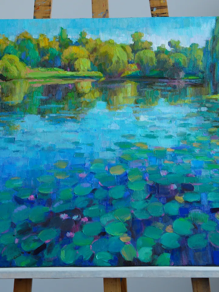 Pond with water lilies