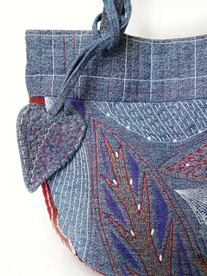 Boho Chic Handcrafted Large Women's Bags: Unique Hand Embroidered Fabric Handbags - Stylish and Functional Accessories! FREE SHIPPING!