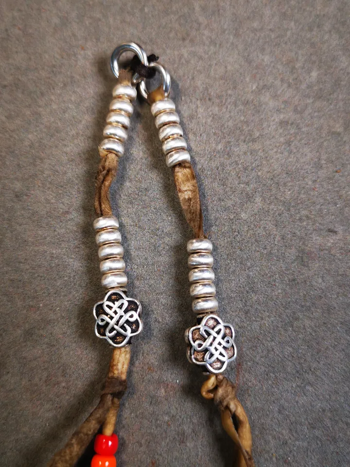 Gandhanra 5mm Silver Tibetan Buddhist Prayer Bead Counters for 6-15mm Mala,Lucky Knot Pendant