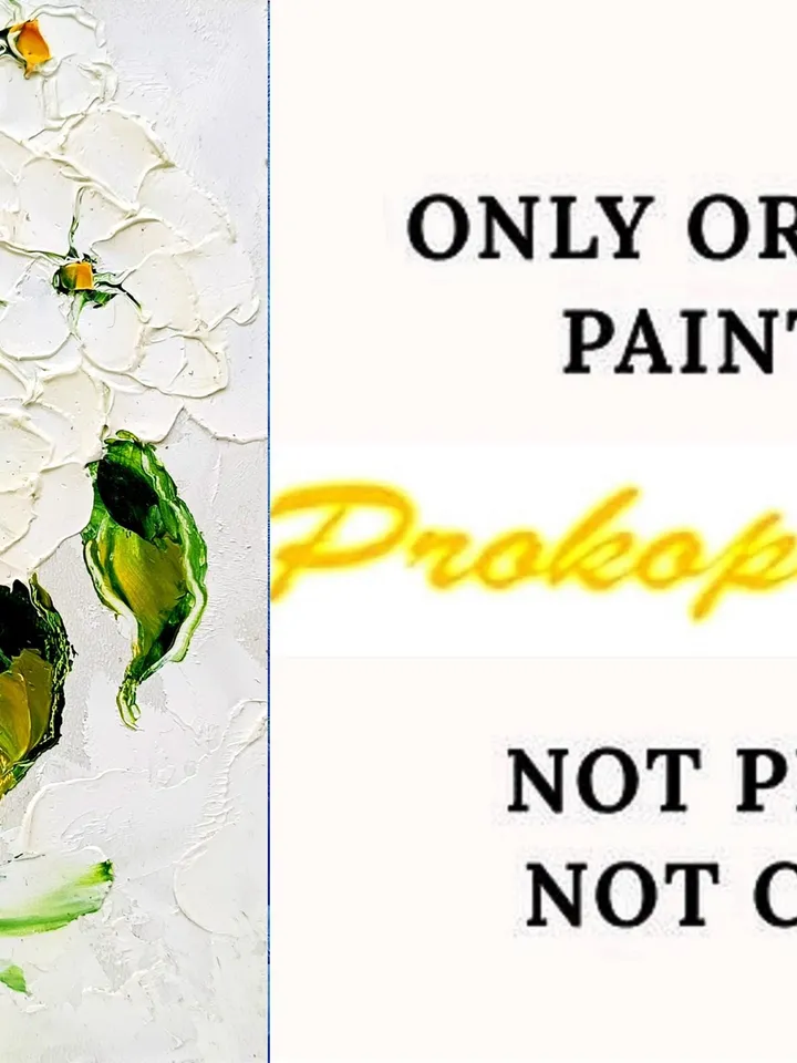 Zinnia Painting Flowers Original Art Meadow Wall Art Decor Gifts for Her by ArtProkopaloSv