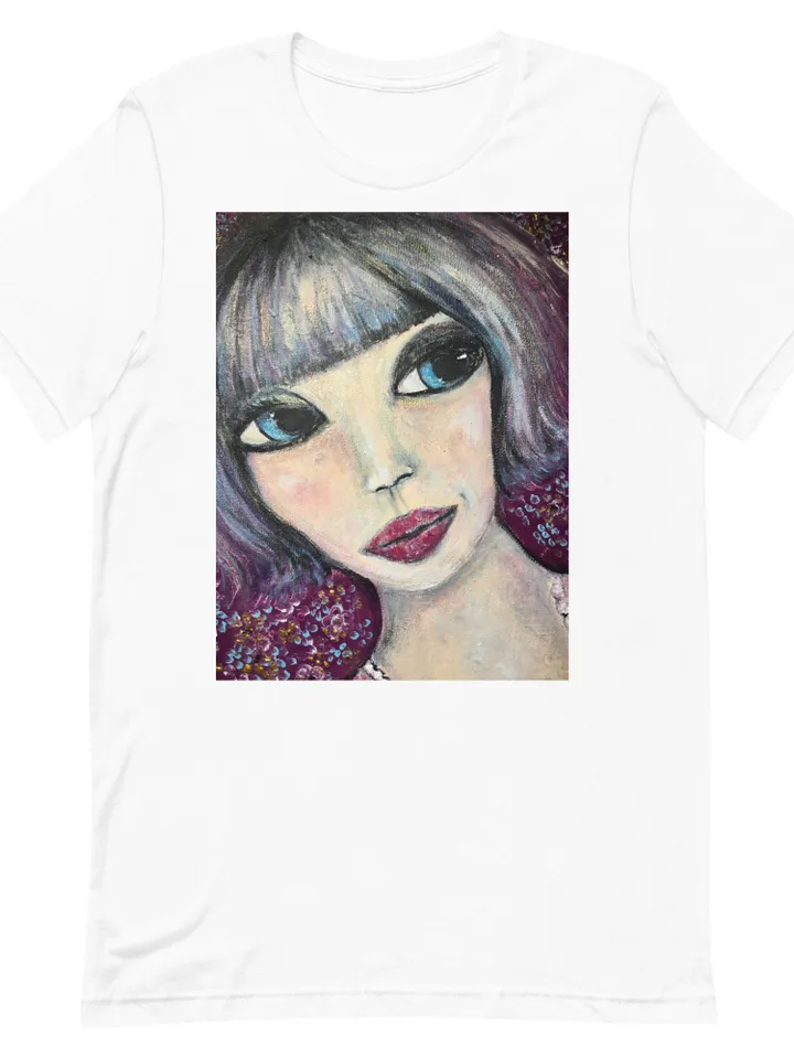 Miko doll Short-sleeve unisex t-shirt,beatiful woman t shirt made from my original painting,unique handmade gift for her,women t shirts.